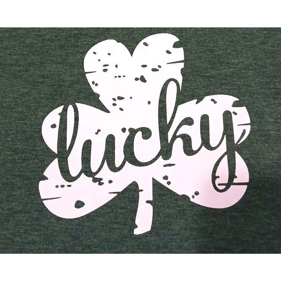 Lucky Clover T-SHIRT Curvy Plus Sz 18 Green ST Patrick's Irish Holiday Good Luck - Picture 3 of 12